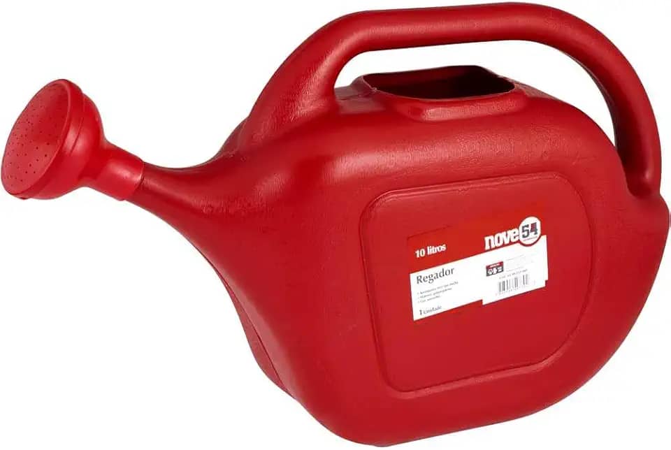 Nove54, Regador de plantas e jardim, em plástico vermelho, 10 litros
