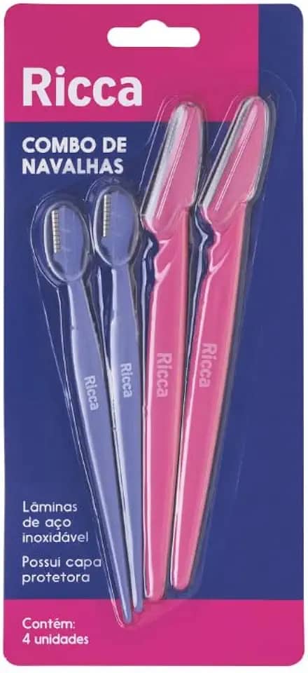 Ricca Conjunto com 4 Navalhas Para Sobrancelha