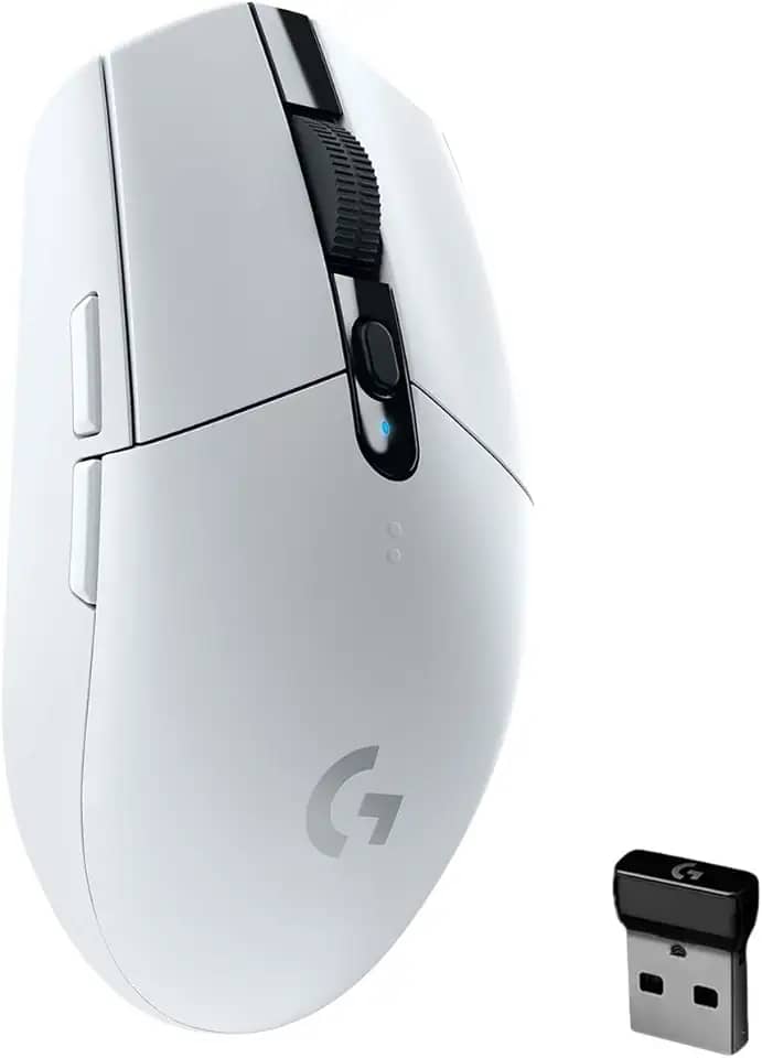 Mouse Gamer Sem Fio Logitech G305 LIGHTSPEED com 6 Botões Programáveis e Até 12.000 DPI - Branco
