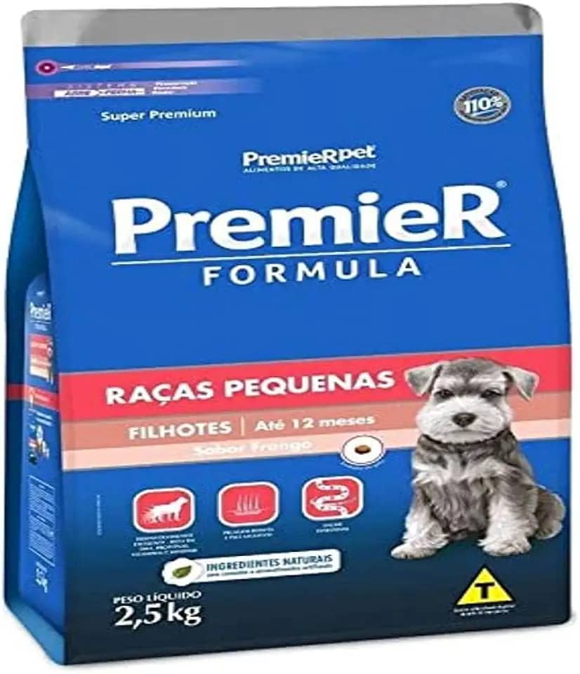 Ração Premier Fórmula para Cães Filhotes de Raças Pequenas Sabor Frango, 2,5kg Premier Pet Raça Filhotes,