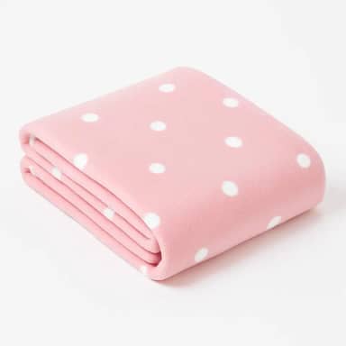 Manta Cobertor Em Microfibra Dyuri Mix 180x200cm Toque Aveludado Estampada Em Bolinhas Poa 1 Peça | ADMIRARE (ROSA)