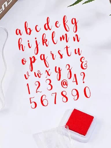 Letras de alfabetos minúsculos, carimbos transparentes para fazer cartões, decoração faça você mesmo, scrapbooking, fonte criativa para letras, decoração de envelopes.