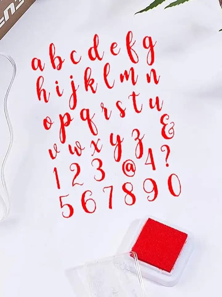 Letras de alfabetos minúsculos, carimbos transparentes para fazer cartões, decoração faça você mesmo, scrapbooking, fonte criativa para letras, decoração de envelopes.