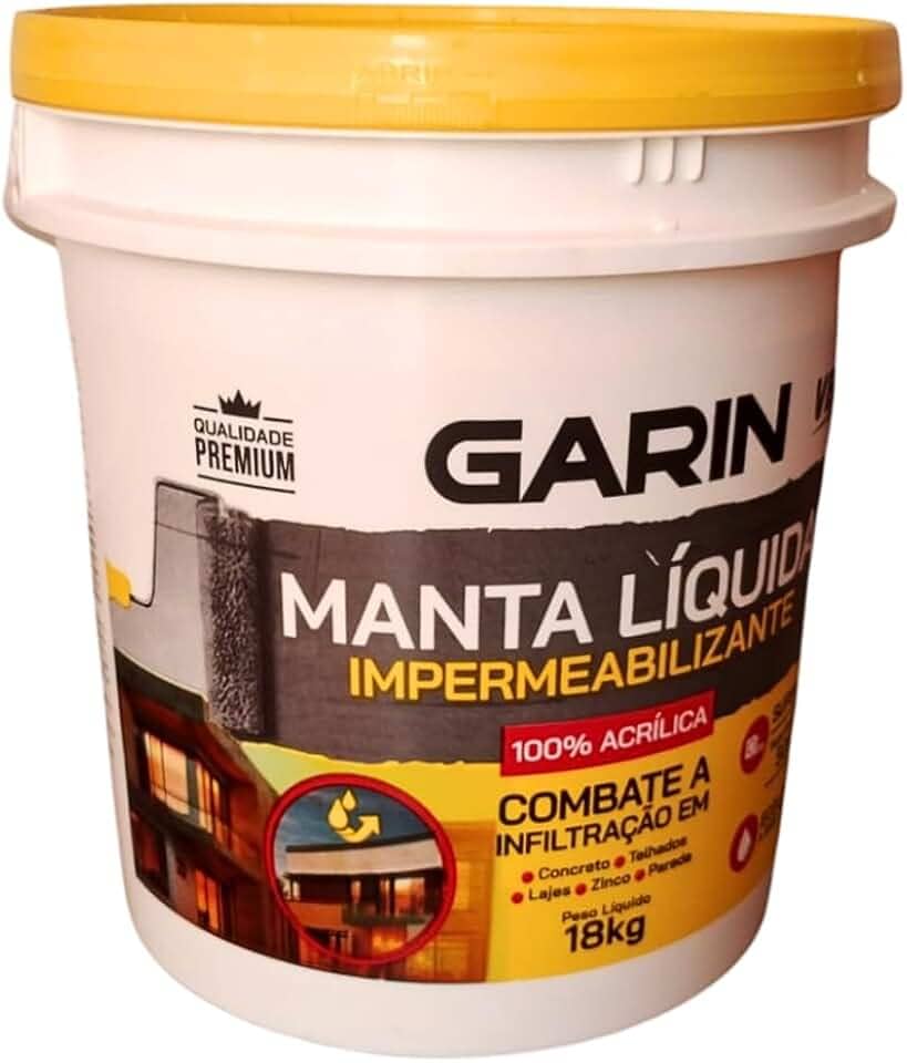 Manta Líquida 18Kg Contra Infiltração em Lajes Telha e Paredes linha Premium (Cinza)