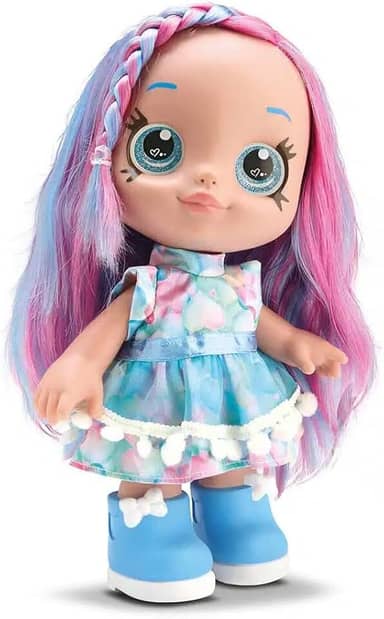 Bambola Boneca Rainbow Nails Pink e Azul 26cm