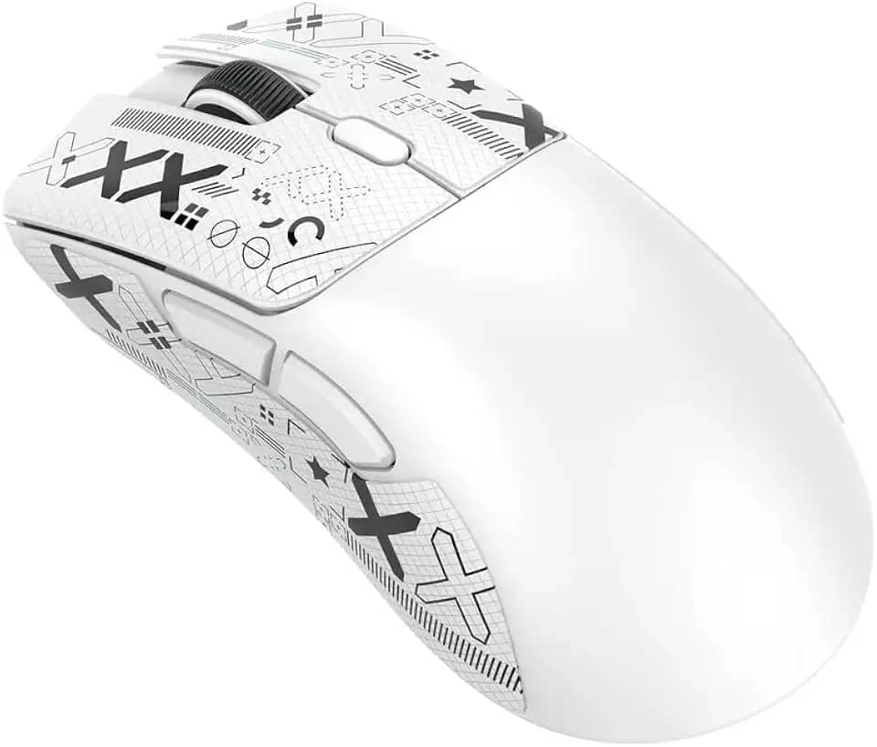 Mouse Gamer ATTACK SHARK R1 Sem Fio 18000 DPI Sensor PAW3311 RGB Recarregável – Alta Precisão e Design Ergonômico (Branco)