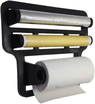Dispenser Triplo Rolo De Papel Toalha Filme E Alumínio De Parede