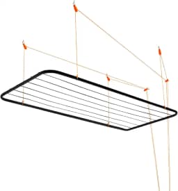Varal de Teto em Aço, Cor Preta, Maxeb.