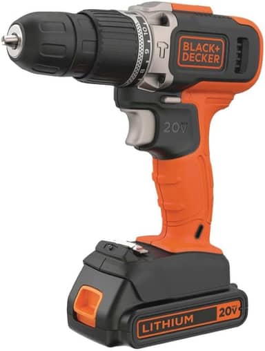 BLACK+DECKER Furadeira e Parafusadeira VRR com 2 velocidades, Furadeira de Impacto 360 RPM a 1.400 RPM, 110V, Modelo BCD704C1, 20V