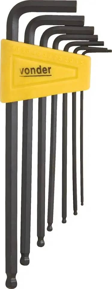 Jogo De Chaves Allen, Abauladas, Com 7 Peças Vonder 1.5 Mm A 6 Mm