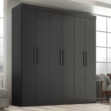 Guarda Roupa Casal Lisboa 6 Portas 2 Gav Onix