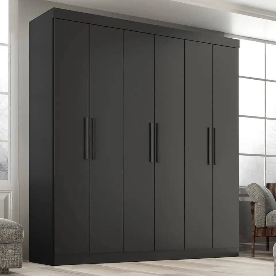 Guarda Roupa Casal Lisboa 6 Portas 2 Gav Onix