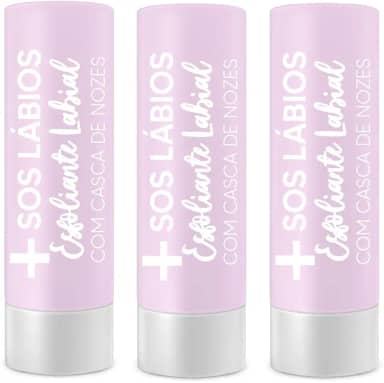 Kit 3 unidades - SOS Lábios Esfoliante Labial 3, 5Gr Top Beauty, Top Beauty