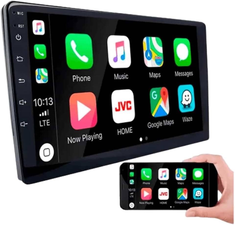 CENTRAL MULTIMÍDIA ANDROID 13, SLIM, TELA IPS 9" FULL TOUCH, 2/32GB, USB, SD, AUX, BLUETOOTH, ESPELHA ANDROID E IOS, CARPLAY E ANDROID AUTO CONECTIVIDADE COM OU SEM FIO
