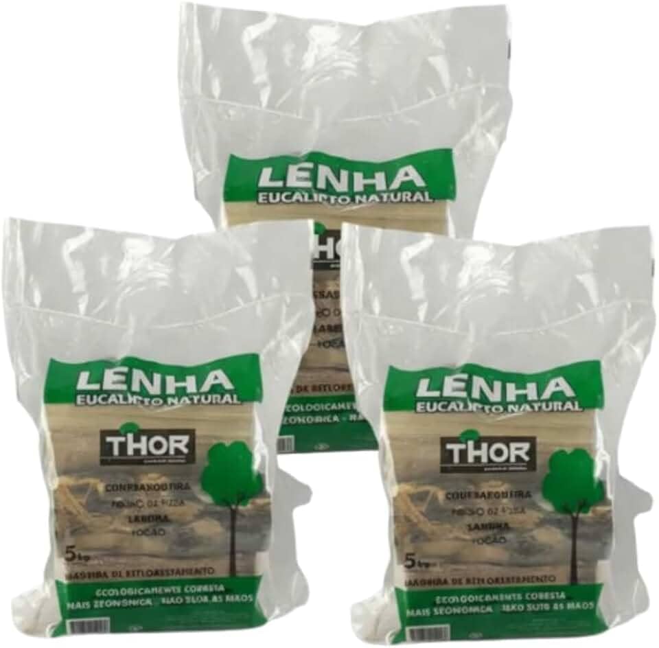 Lenha Eucalipto Thor Pizza Lareira Fogão Fogueira 15kg