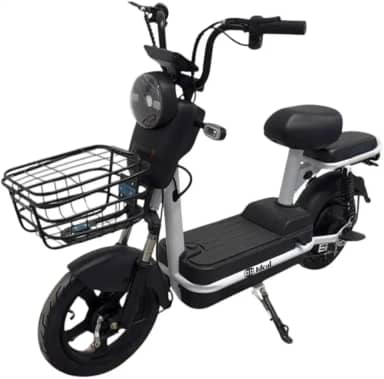 Bicicleta Elétrica 48V 12A Preta, Autonomia Estendida, Motor Potente, Conforto e Mobilidade Urbana, Bateria Recarregável, Economia e Alta Performance