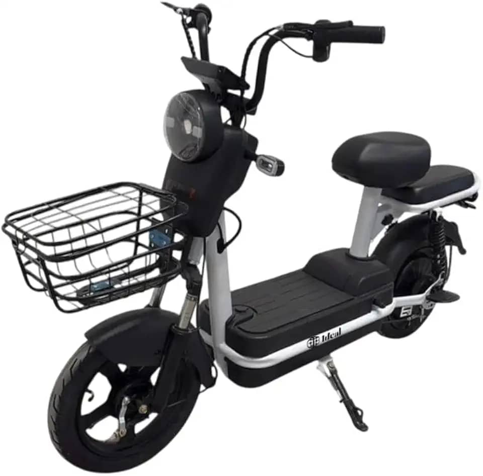 Bicicleta Elétrica 48V 12A Preta, Autonomia Estendida, Motor Potente, Conforto e Mobilidade Urbana, Bateria Recarregável, Economia e Alta Performance