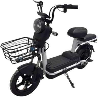 Bicicleta Elétrica 48V 12A Preta, Autonomia Estendida, Motor Potente, Conforto e Mobilidade Urbana, Bateria Recarregável, Economia e Alta Performance