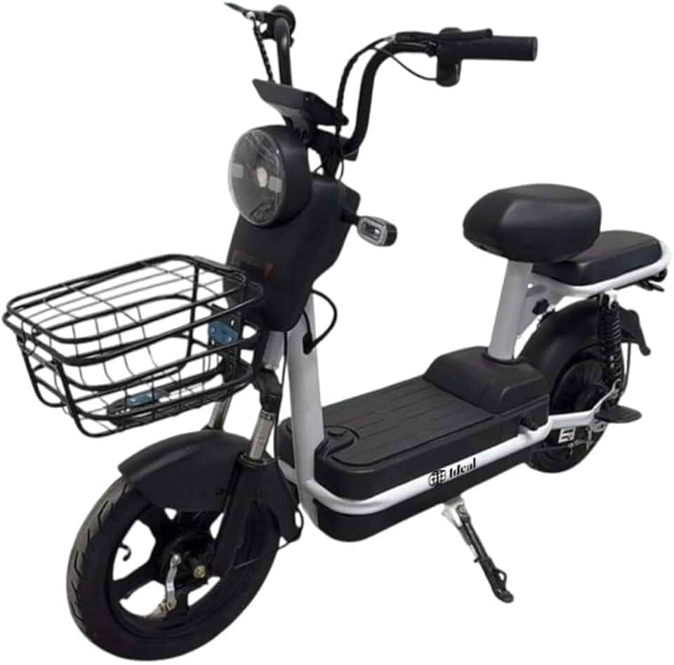 Bicicleta Elétrica 48V 12A Preta, Autonomia Estendida, Motor Potente, Conforto e Mobilidade Urbana, Bateria Recarregável, Economia e Alta Performance