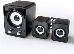 Bright Caixa De Som Mini Subwoofer 5w 2.1 Usb Com Sistema Surround 8w Rms De Potência Com Controle De Volume E Equalizador De Som