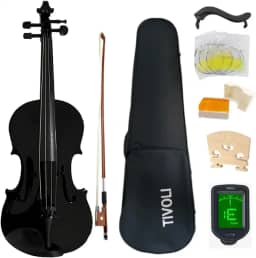 VIOLINO 4/4 COMPLETO COM ARCO E ESTOJO - INSTRUMENTO MUSICAL CLASSICO PARA INICIANTES E PROFISSIONAIS