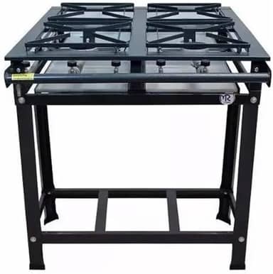 Fogão Industrial 4 Bocas Standard Alta Pressão Grelhas Aço 30x30 P5 MR Fogões