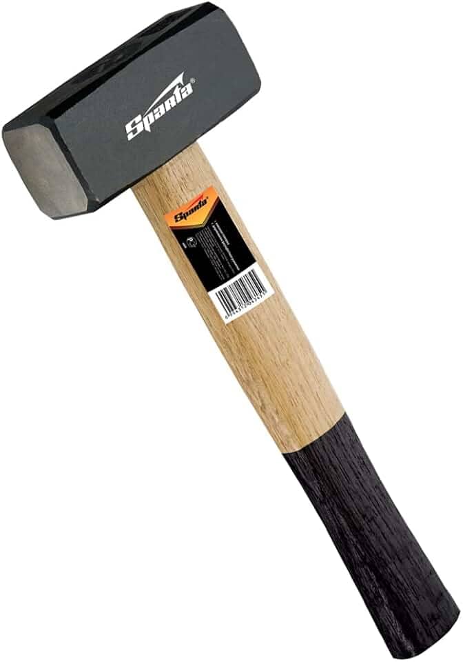 Sparta Marreta Quadrada Aço Forjado 1500 G Cabo Em Madeira//Sparta