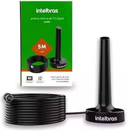 Antena Interna TV Digital Intelbras AL2031 + Cabo 5m UHF/HDTV