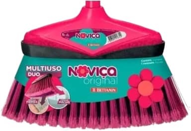 Vassoura Noviça Original Multiuso Sem Cabo Varrição Eficiente Piso Interno Externo Conforto Durabilidade Piso Terreno Assoalho