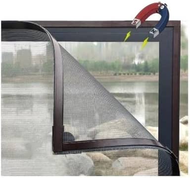 Tela Mosquiteira Magnética para Janela, 180x150 cm, Branca, Proteção contra Insetos