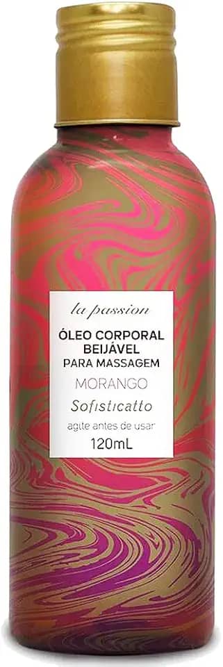 Óleo beijável massagem corporal morango - 120ml