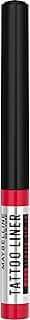 Maybelline NY Tattoo Liner, Delineador Líquido de Longa Duração 48H À Prova D'água e Suor Ponta de Alta Precisão Acabamento Fosco Profissional Preto, 2ml