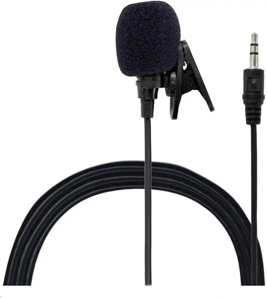 Microfone De Lapela Externo Plug 3.5 130cm