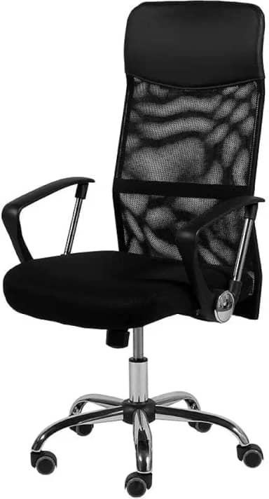 OR DESIGN Cadeira Presidente Ergonômica Giratória Preta 3307