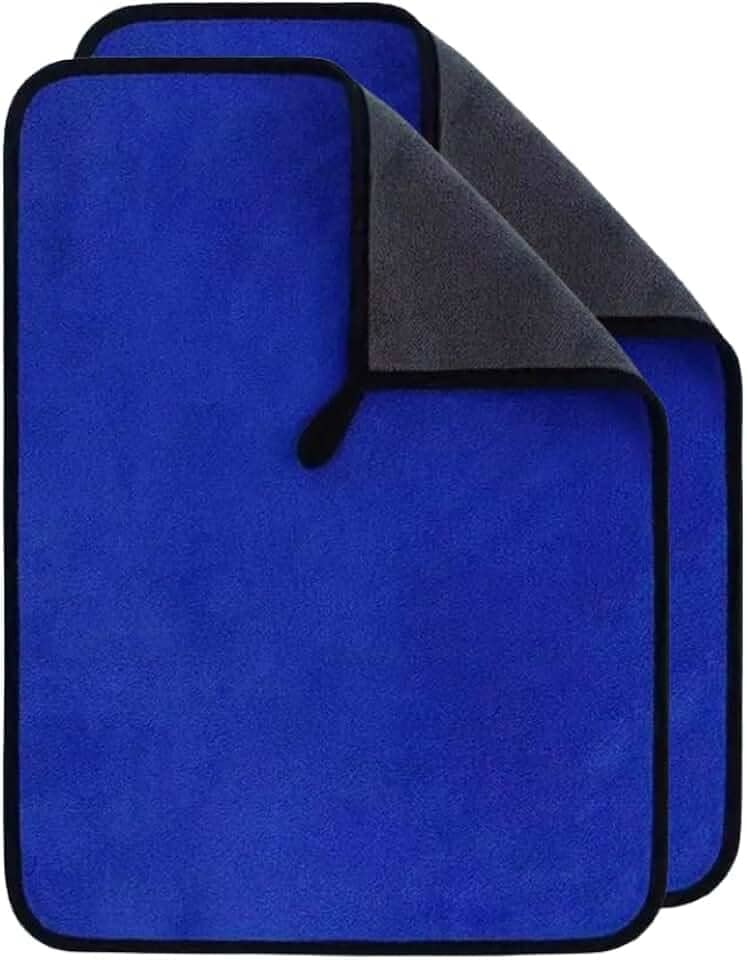 Kit 2 Panos Microfibra Multiuso 400gsm Polir Carro 40x30 Pano Flanela Automotivo Polimento Secagem(azul)