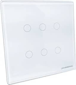 NovaDigital Interruptor Inteligente 4x4 Wi-Fi 6 botões Touch Screen Alexa Google Home Tuya Smart Life