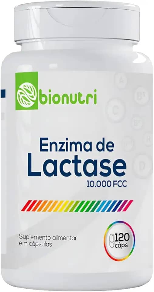Enzima Lactase 10000 FCC Bionutri – 120 Caps - Lactose Lactoze Lactaze