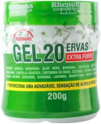GEL MASSAGEADOR 20 ERVAS EXTRA FORTE ALÍVIO IMEDIATO - RHENUKS