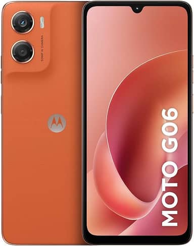 Smartphone Motorola Moto g06-128GB 12GB (4GB RAM + 8GB Ram Boost) e Camera 50MP com AI Bateria de 5200 mAh Tela 6.9" - Laranja