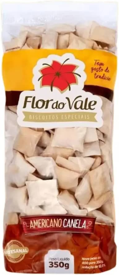 Biscoito Americano Canela Flor Do Vale 350g