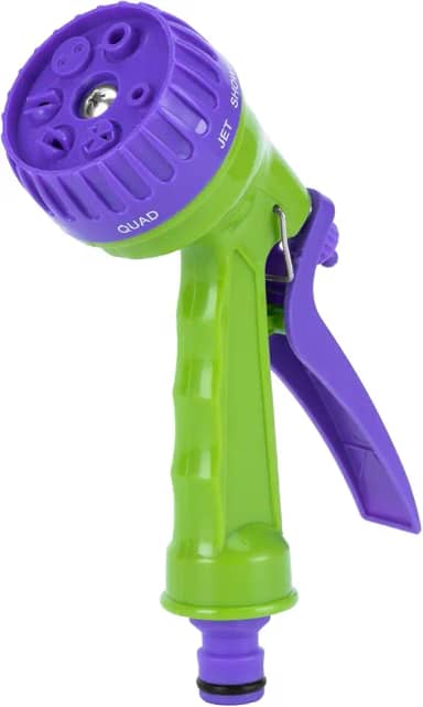 PALISAD Esguicho Tipo Pistola 7 Posições De Jato – Corpo Em Plástico ABS De Alta Resistência, Gatilho Ergonômico Com Trava, Ideal Para Jardinagem, Lavagem, Irrigação E Uso Doméstico