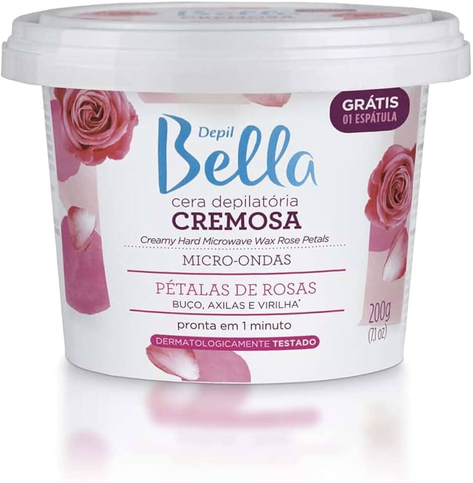 Cera Cremosa para Micro-ondas Depil Bella Pétalas de Rosas 200 g
