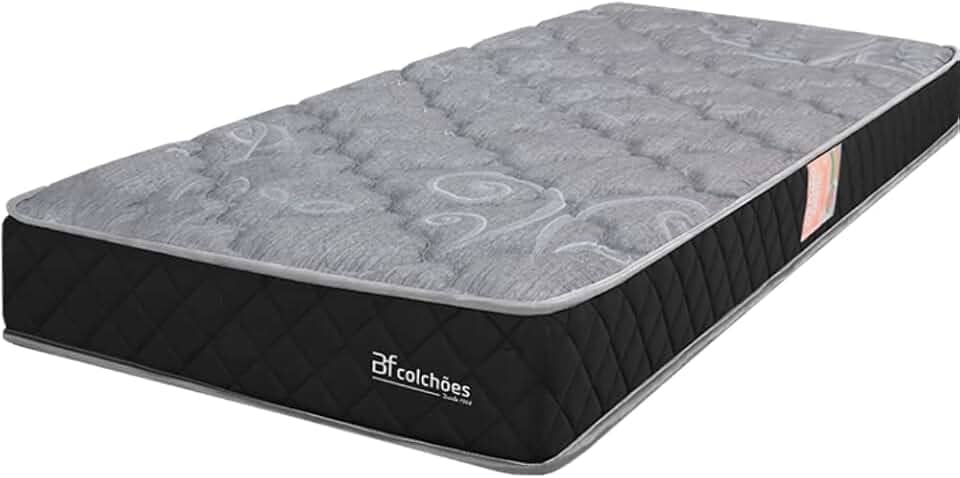 Colchão Solteiro Espuma D45 Extra Firme Certificada 78x188x17cm - BF Colchões