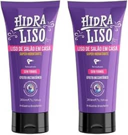 2 HidraLiso - Liso de Salao em Casa, Alisante Para Cabelo Organico, Progressiva de Chuveiro Sem Formol