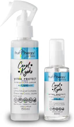 Left Kit Vitra Protect Carol Kyoko, Sérum Anti-Umidade 60ml + Spray Anti-Umidade 150ml, Proteção Térmica e Controle do Frizz