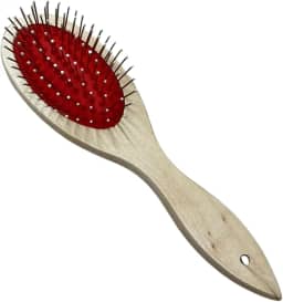 Escova De Madeira Para Cães Pinos Com Bolinha Rasqueadeira Pet Para Cachorro Pelos Longos E Curto Escova Para Spitz, Lulu Da Pomerania, Lhasa, Yorkshire (M)