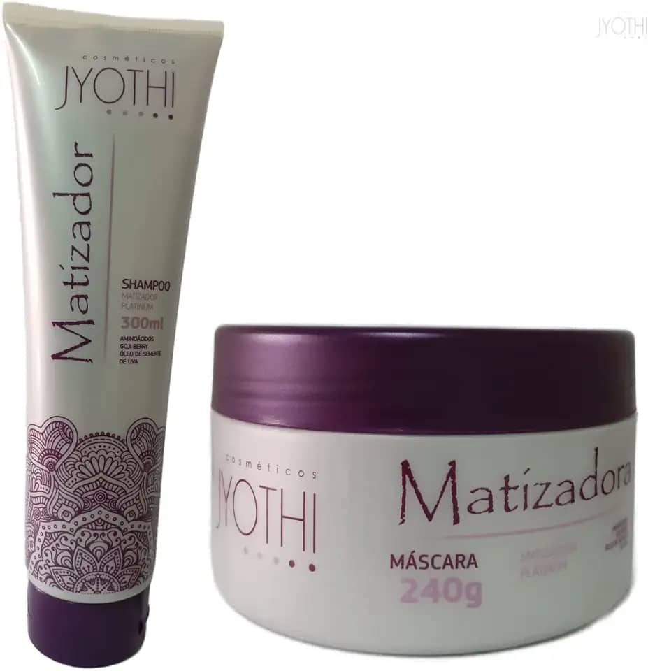 Kit Tratatamento Matizador Loiro Platinum Roxo Efeito Pérola Brilhante