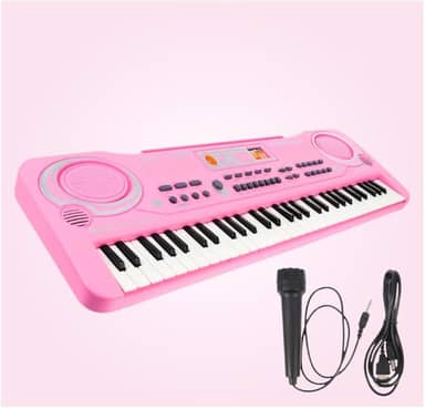 Teclado Eletrônico Música Digital Rosa Elétrico Instrumento