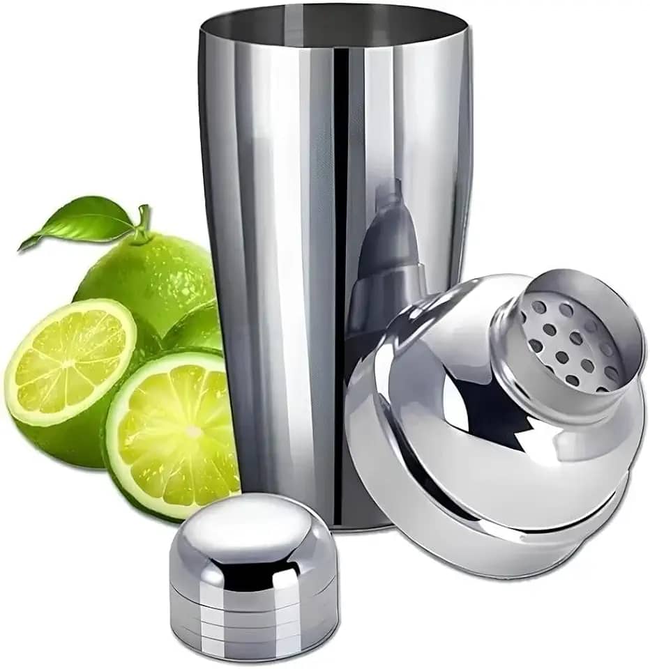 Coqueteleira Profissional 750ml em Aço Inox com Filtro Integrado - Kit Barman para Drinks, Caipirinhas, Batidas e Shakes (Design Premium)