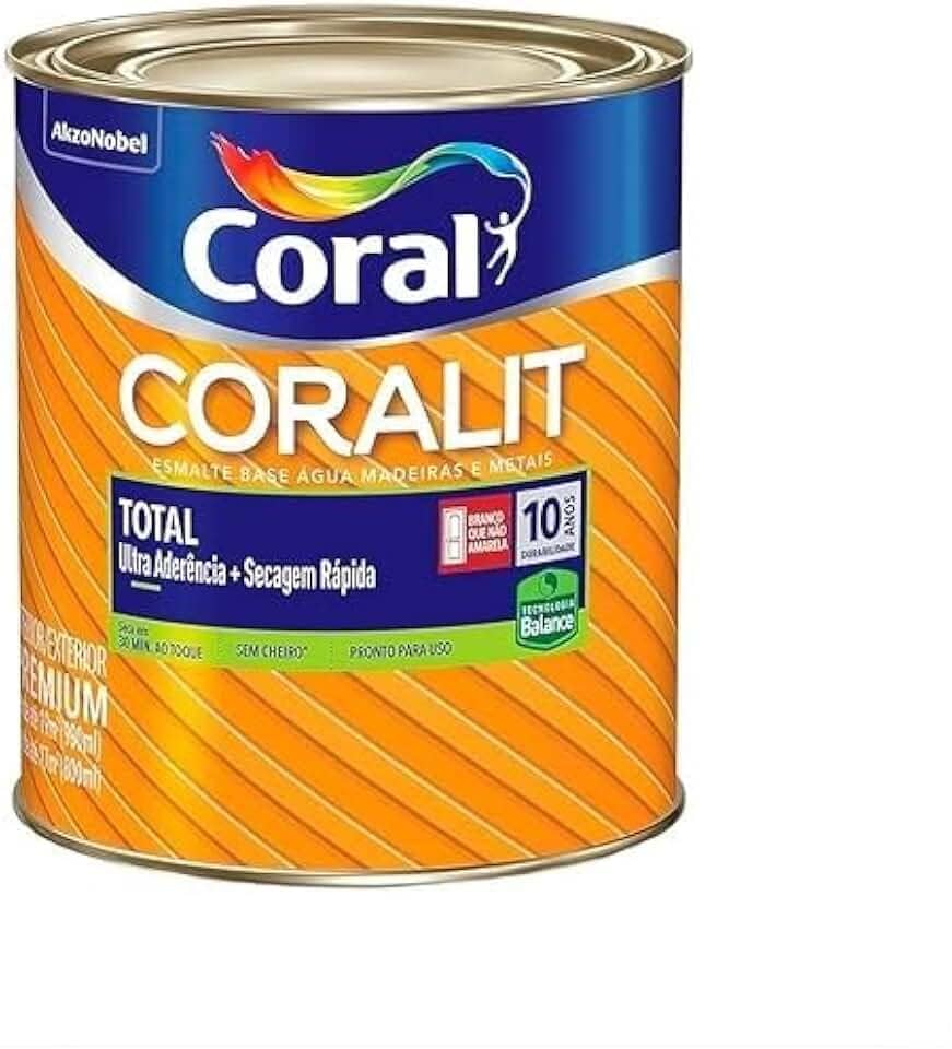 Tinta Coralit Total Branco Fosco 900ml Coral